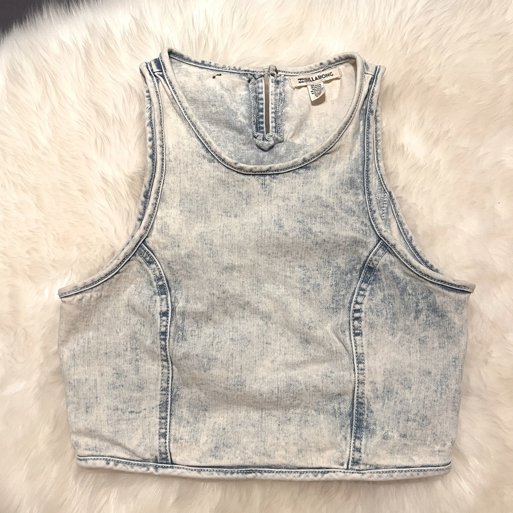 Billabong stretchy jean crop top